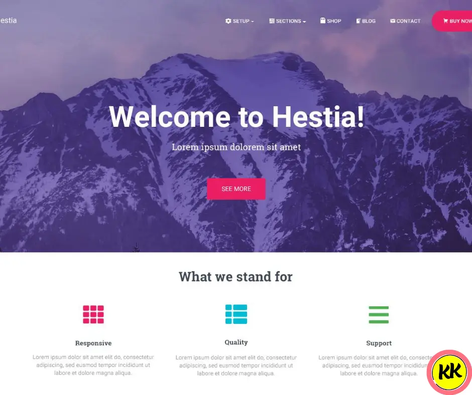 Theme 4. Hestia – #1 Multi-Purpose WordPress Theme
