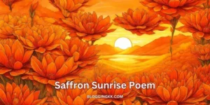 Saffron Sunrise Poem in English